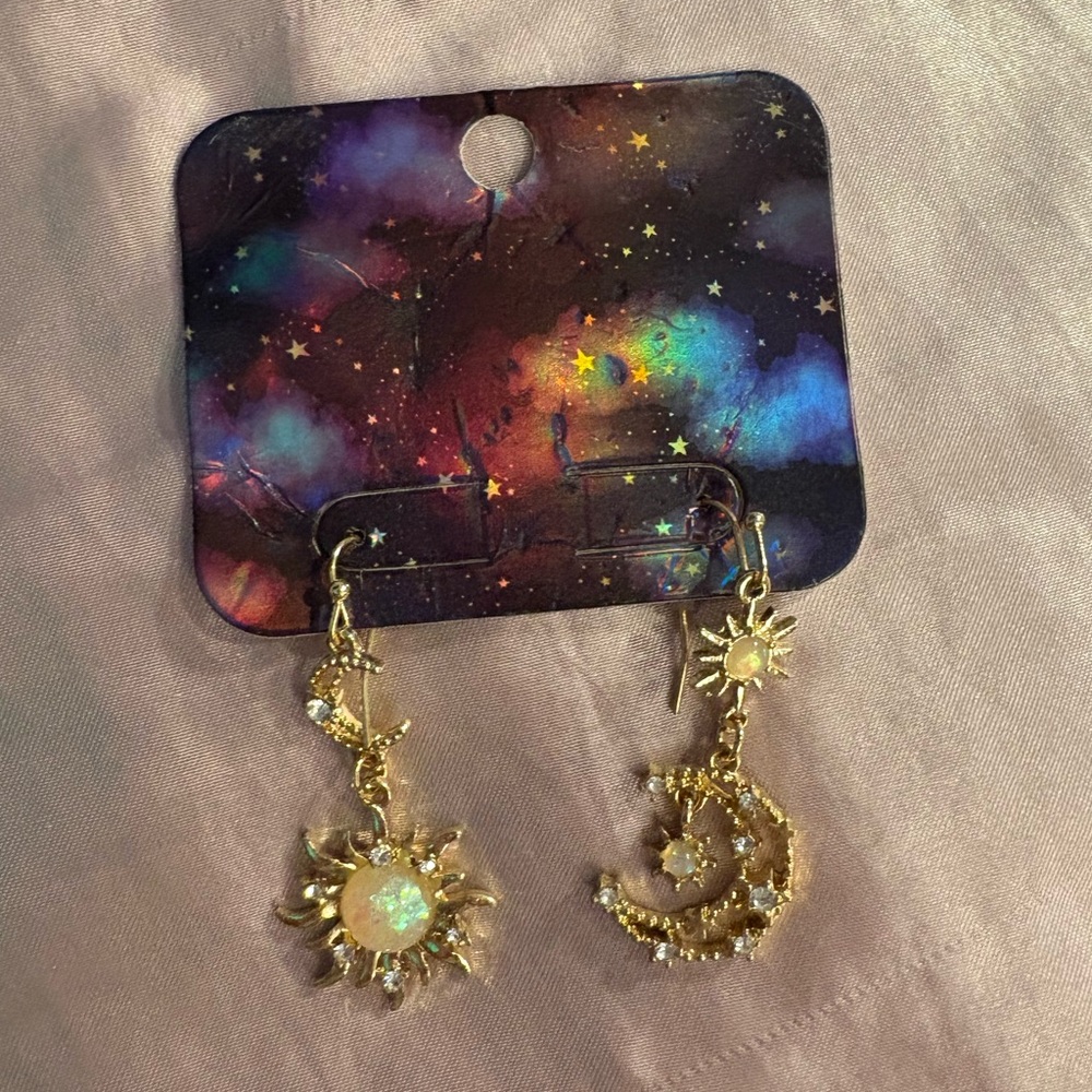 Celestial drop earrings